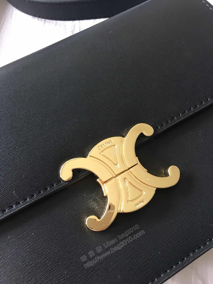 CELINE女包 byhedi新品系列 box皮女單肩包 倒雙C字蝴蝶黃銅鎖扣 賽琳斜挎包  sl2069